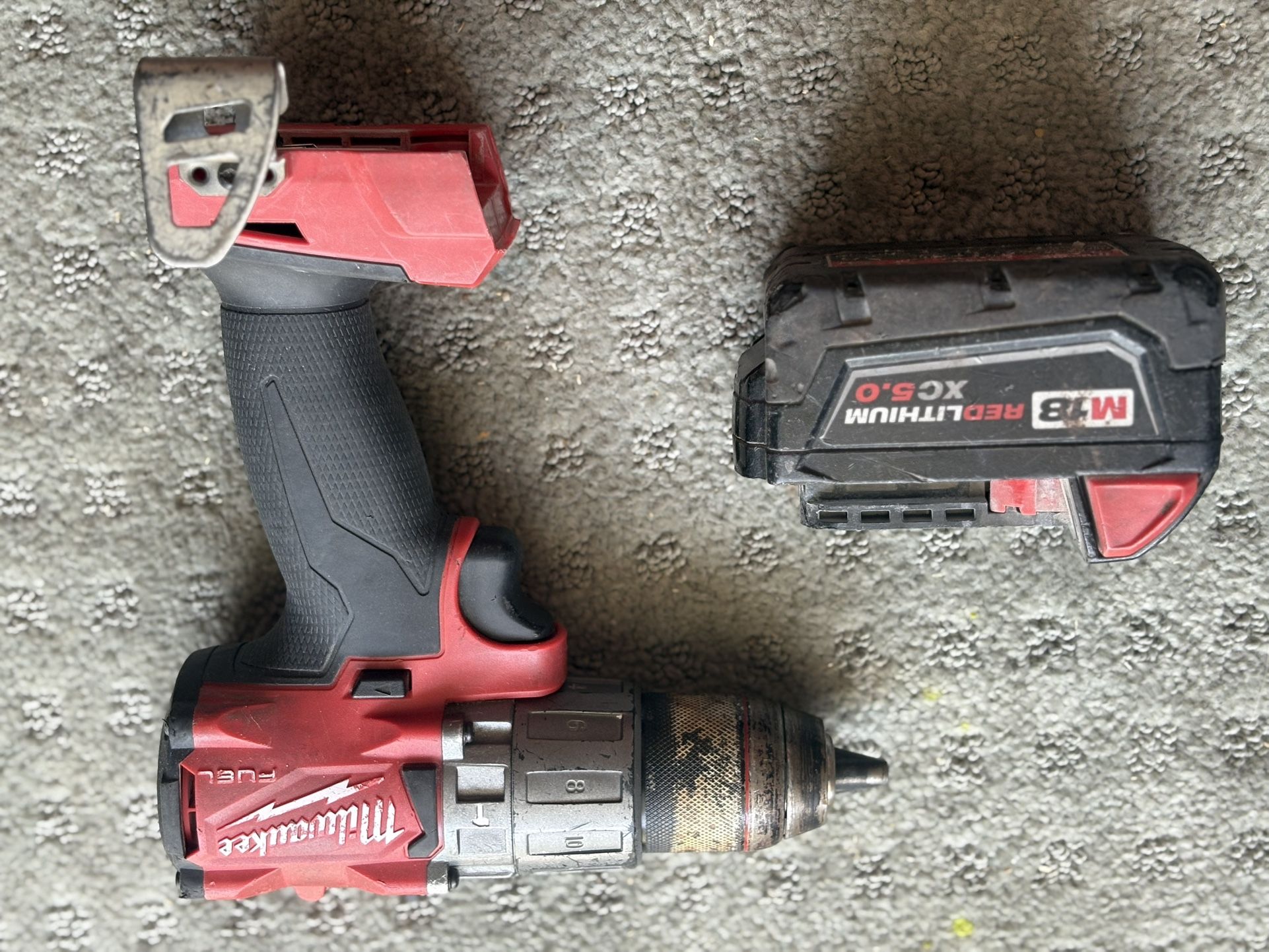 Milwaukee M18 18V FUEL 1/2” Chuck Hammer Drill / Driver W/ Battery