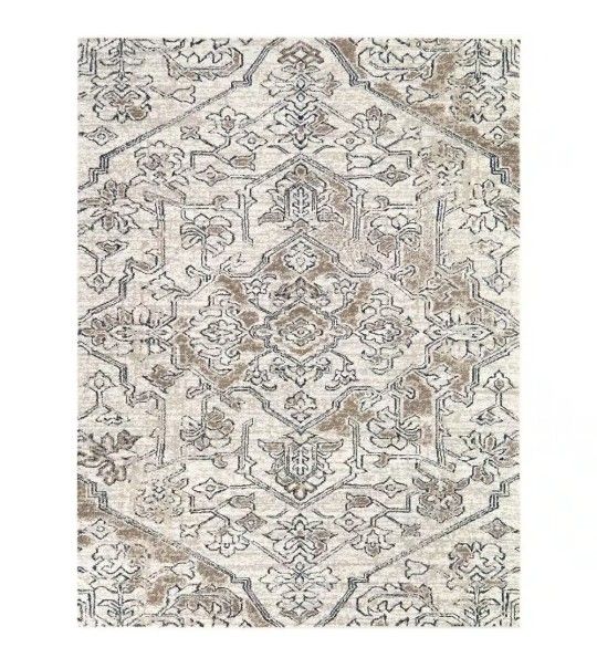 Rosehill Cream 5 ft. x 7 ft. Traditional Area Rug