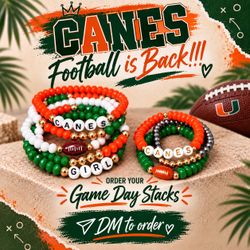 🧡💚 Game Day Bracelet Stacks 🧡💚