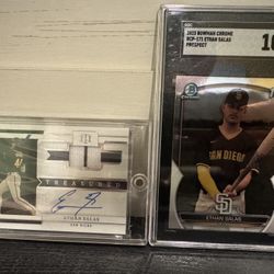 Ethan Salas Rookie Baseball Cards With Patch And Autograph, San Diego Padres Top Prospect