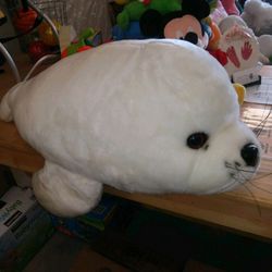 Baby seal 33" extra large white stuffed animal sea world