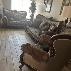 3 Pcs. Sofa, Loveseat, And Chair 