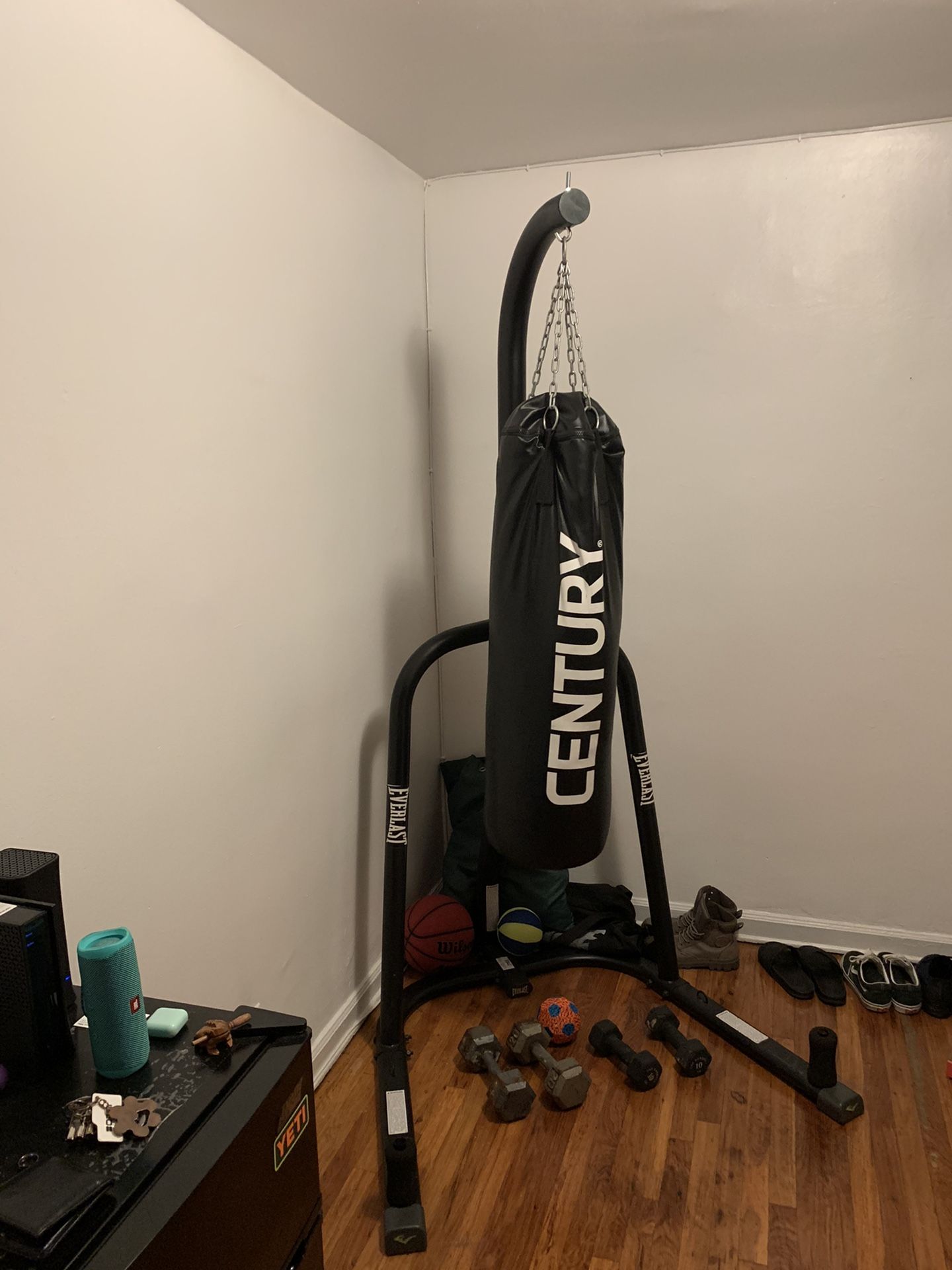 Heavy Punching Bag w/ Stand (8 Oz Gloves As Well)