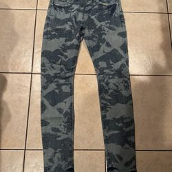 Purple Jeans Laser Wrinkled 