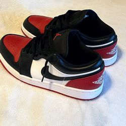 Size 10.5 Air Jordan 1 Low Bred Toe 2.0