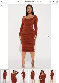 Fashion Nova orange dress