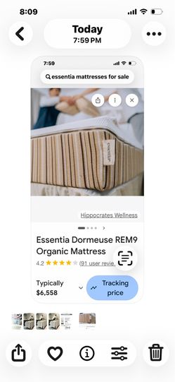 Queen-size Dormeuse Essentia organic mattress