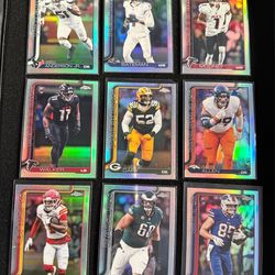 Topps Chrome  REFRACTOR NFL Football Card Lot - 9 Cards incl. Rookies