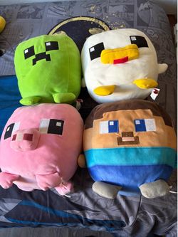 Minecraft pillow plushies