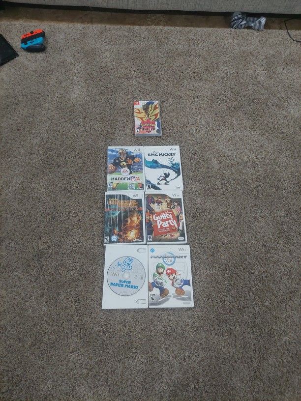 6 Wii Games And 1 Switch Game