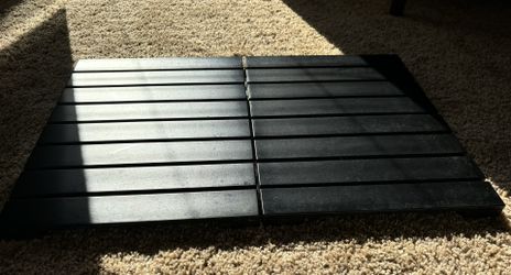 Foldable Bamboo Bath Mat for Shower, (Black, 23.5 x 15.6IN)