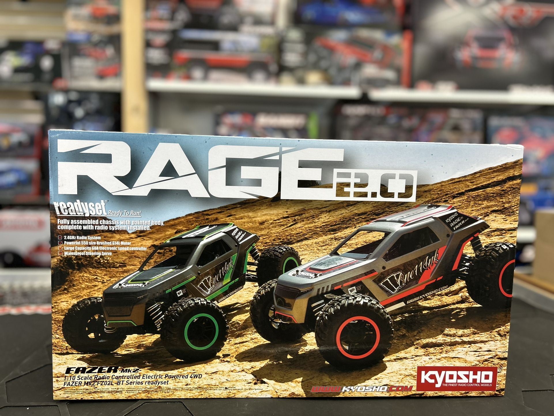 Kyosho Fazer Rage 2.0 1/10 4WD RC Truck.