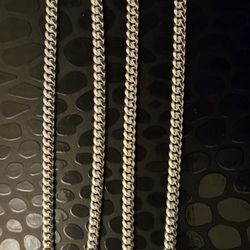 .925 STERLING SILVER SOLID MIAMI CUBAN LINK CHAIN/NECKLACE 4.2MM 22"