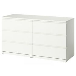 White IKEA STORKLINTA 6-Drawer Dresser – Like New!
