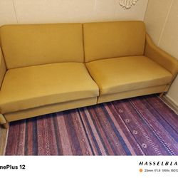 Harvest Gold Convertible Sofa