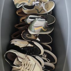 Box Of Shoes Size 10.5 - Vans - Boots - Dress Shoes - Flip Flops