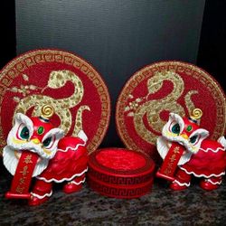 Year Of The Snake 2025 Foo Lions Dogs, Dragon Box, Dragon Placemats 