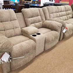 Color Options Reclining Sofa, Reclining Loveseat, Recliner Take Now Pay Later 