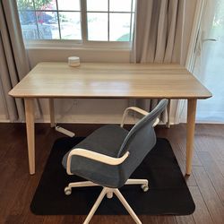 IKEA wood lisabo desk and ikea chair langfjall, both great condition