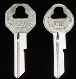 Chevy impala key, Chevy Chevelle key, Buick key, Gm key