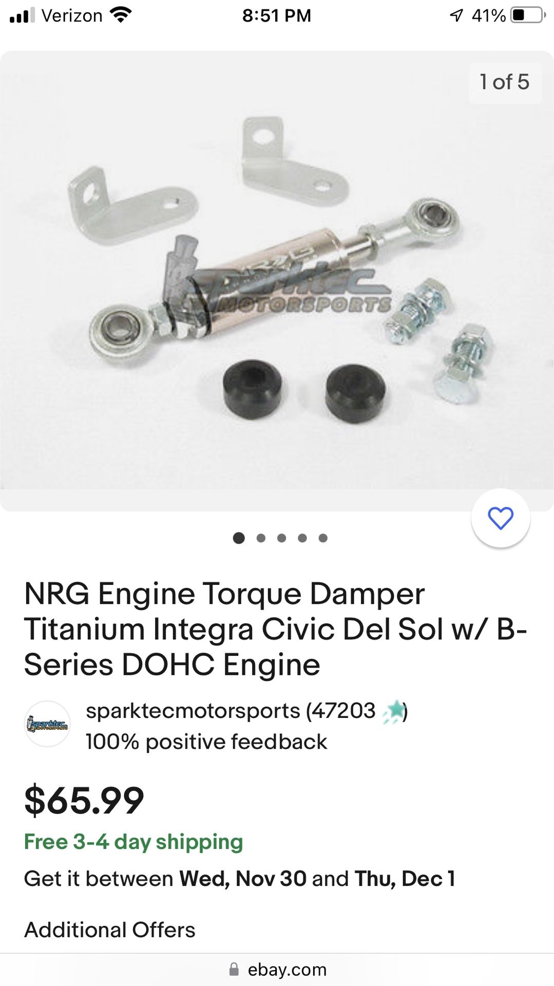 Nrg Engine Torque Damper B Series
