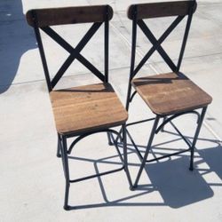 2 FARM house STYLE STOOLS 