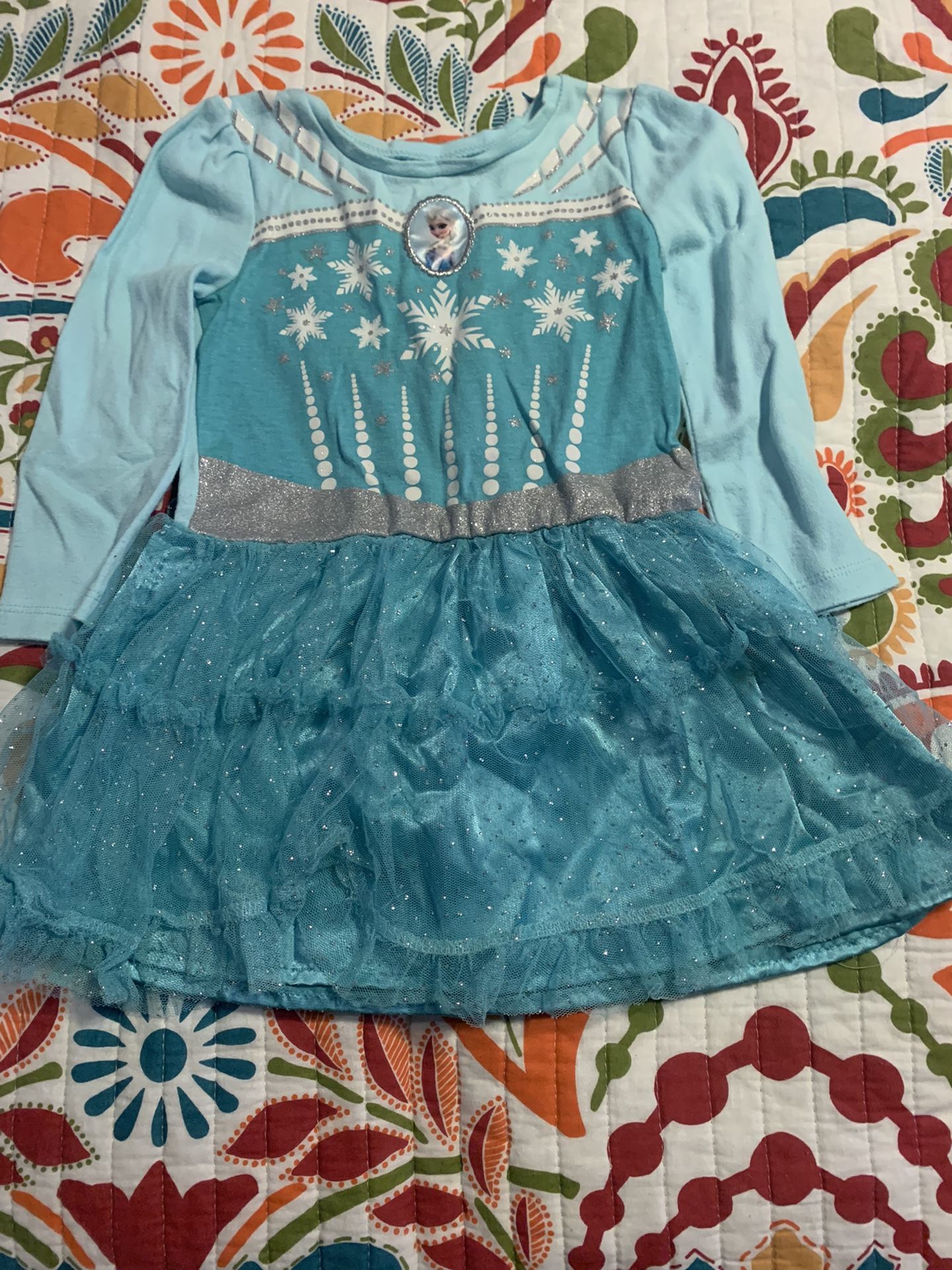 Frozen Elsa Dress With Cape 4t