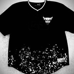 Jersey Chicago Bulls NBA Street Wear Bandana Black Embroidered Size 5XL