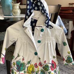 Catimini Butterfly Raincoat Girls Size 3