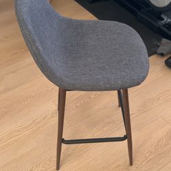 5 Modern beige armless accent barstool chairs