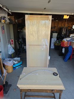 2 Large Bookshelves Light Wood Color