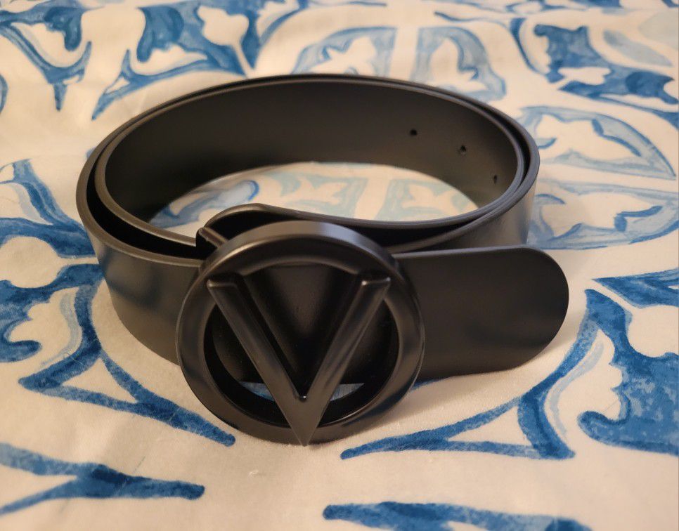 Valentino Black Leather Belt