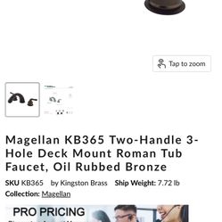 Two Handle 3 Hole Deck Mount 