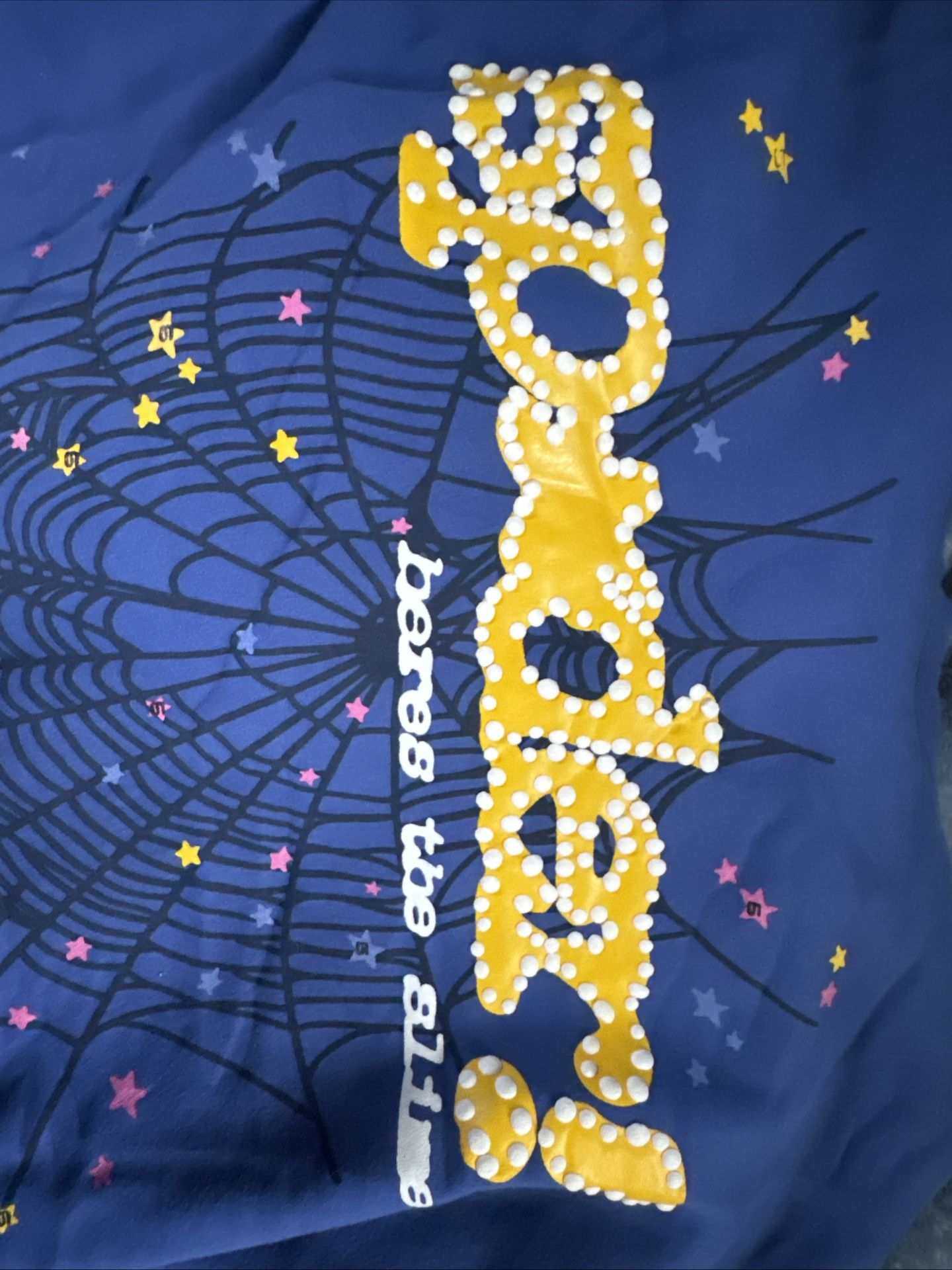 Large Dark Blue Sp5der Hoodie