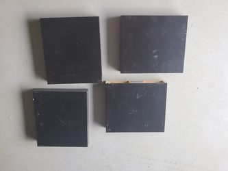 4 Black floating shelves