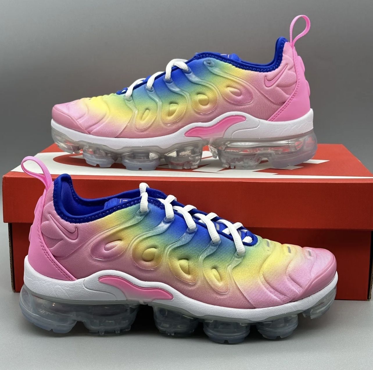 Nike Air VaporMax Plus Rainbow Pink Green Blue Yellow FJ4550-606 Womens Shoe New