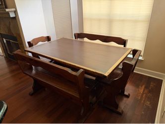 Vintage Kitchen Table and Benches