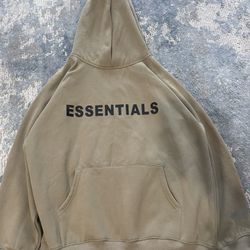 Essentials Hoodie, Beige. (Size: L)