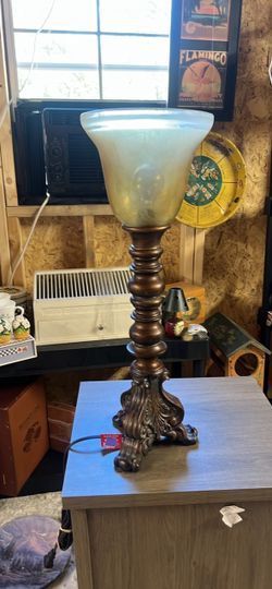 Vintage Ornate Torchiere Table Lamp