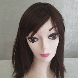 Short Dark Brown Natural Wig