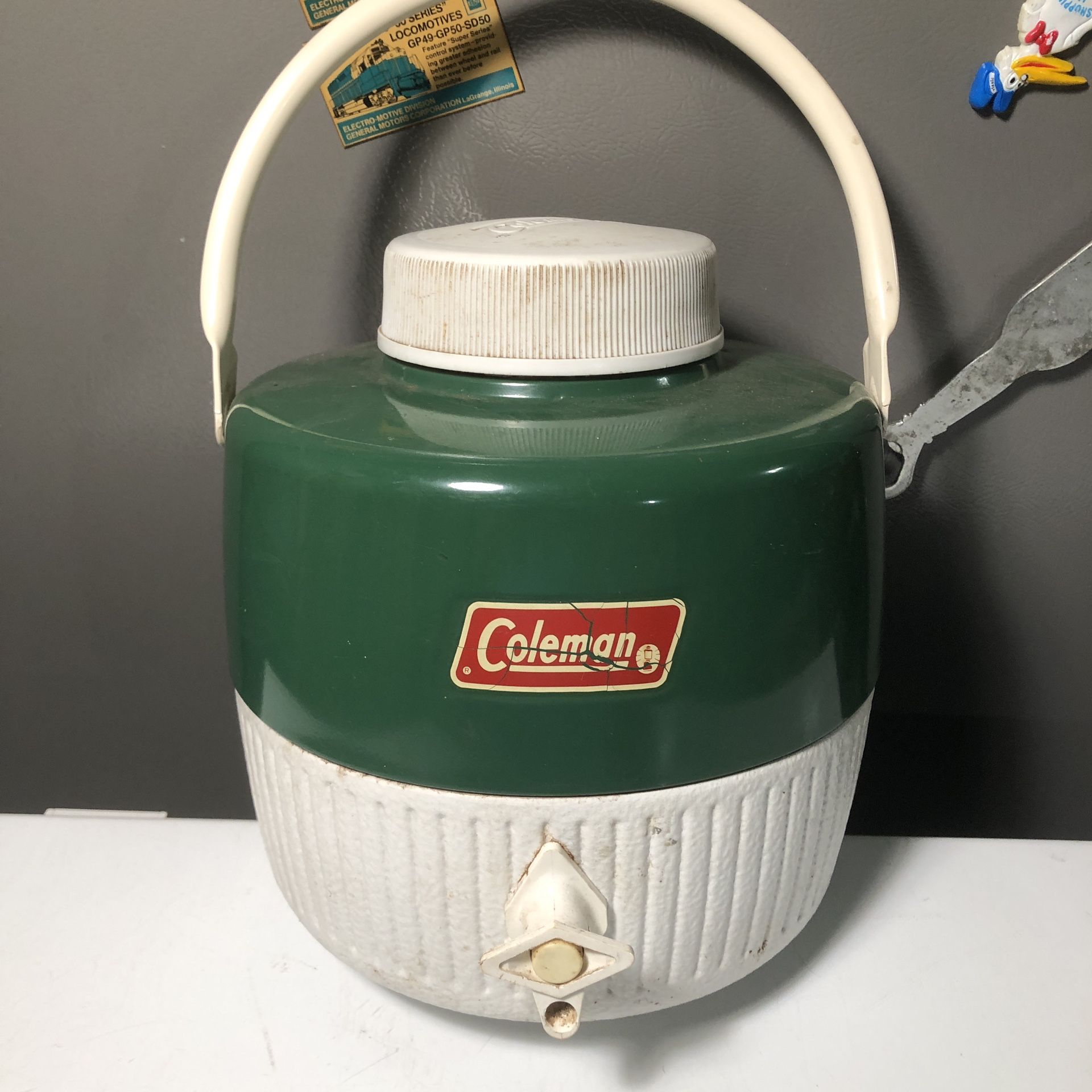 Coleman Classic Green and White Beverage Cooler