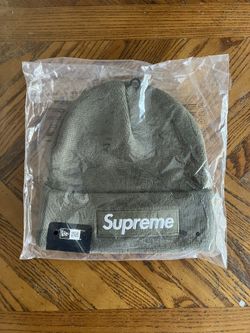 Supreme New Era Box Logo Beanie (FW25) Light Olive