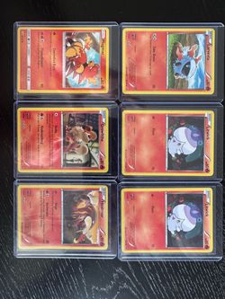 Pokémon TCG Fire Type Card Lot of 6