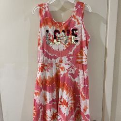 Girls Sequence Love Tie Dye Dress Size 7/8