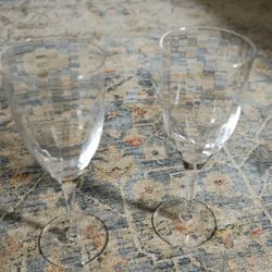 Vintage Waterford Crystal Wine Glasses - Set of 12 (9" Tall, Fluted Elegance from Fortunoff)