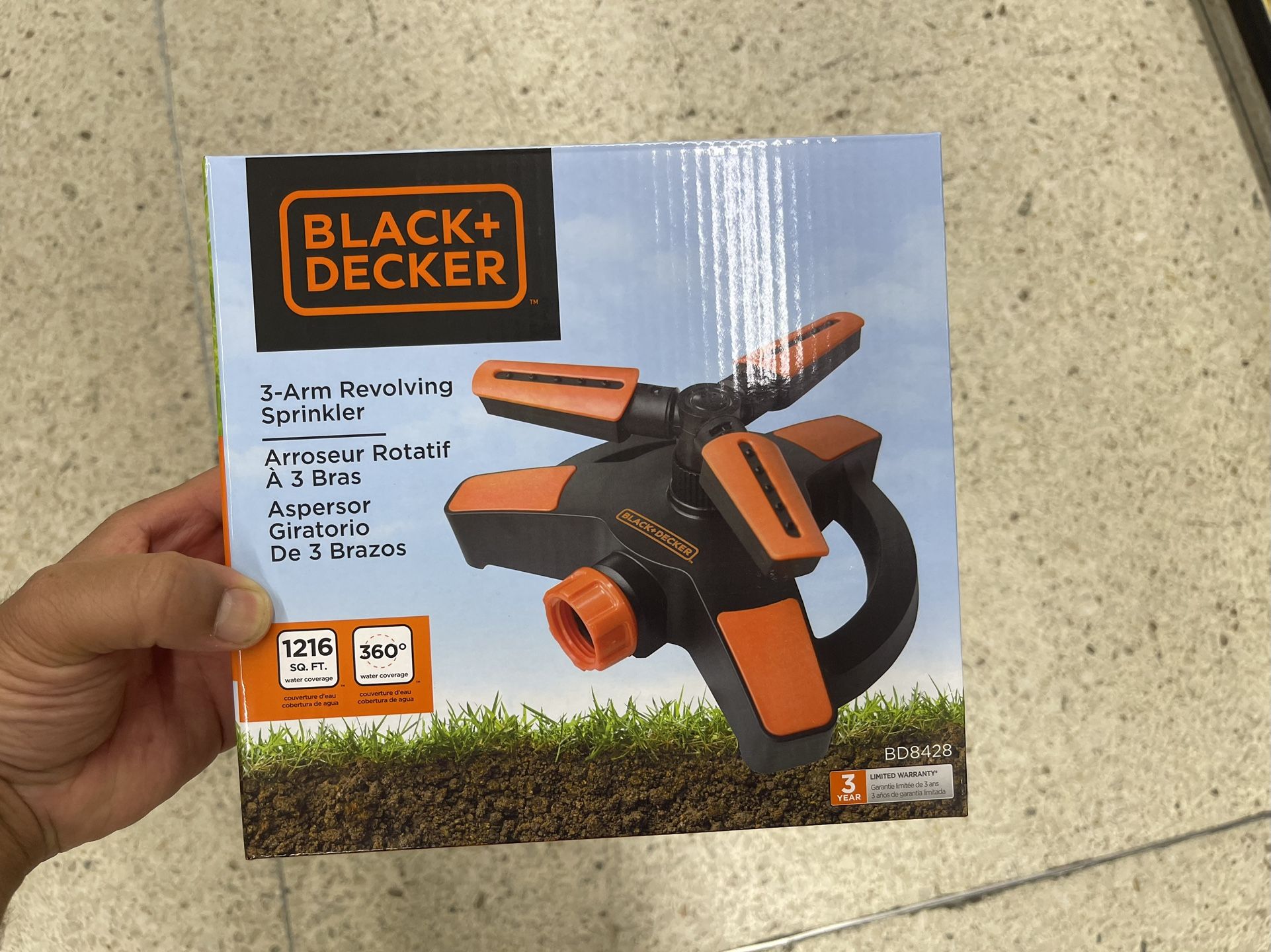 BLACK+DECKER 3-Arm Sprinkler