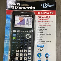 New Texas Instruments T1-84 Plus CE Color Graphing Calculator, Black 7.5 Incnew