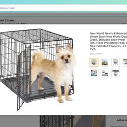 24” Dog Crate With Pan (2)