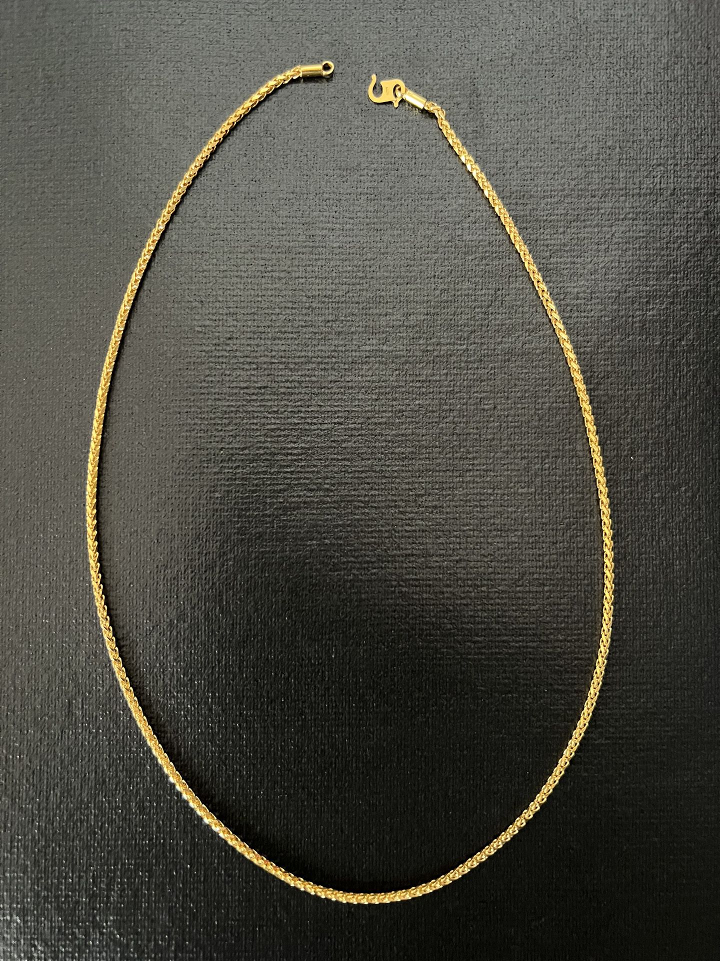 22k Gold Wheat Link Chain