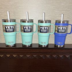 YETI 25oz Rambler Straw Mug (brand new)